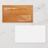 Carte De Visite Bois chêne style Sept lignes sur mesure (Devant / Derrière)