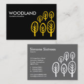 Carte De Visite Bois (Chubby) - Ambre sur noir (Devant / Derrière)