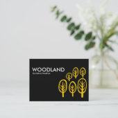 Carte De Visite Bois (Chubby) - Ambre sur noir (Debout devant)