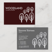 Carte De Visite Bois (Chubby) - Blanc sur Brown foncé (Devant / Derrière)