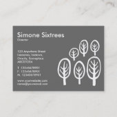 Carte De Visite Bois (Chubby) - Blanc sur vert foncé (Dos)