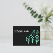 Carte De Visite Bois (Chubby) - Vert pâle sur noir (Debout devant)