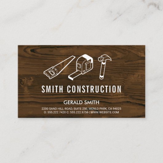 Carte De Visite Bois | Construction de menuiserie (Devant)