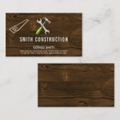 Carte De Visite Bois | Construction de menuiserie | Générateur (Devant / Derrière)