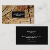 Carte De Visite Bois coupé (Devant / Derrière)