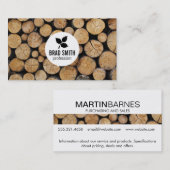 Carte De Visite Bois coupé \ Journaux (Devant / Derrière)