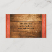 Carte De Visite Bois | Cuir pointu (Dos)