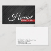 Carte De Visite Bois d'accentuation rouge gras (Devant / Derrière)