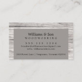 Carte De Visite Bois d'arbre rustique (Dos)