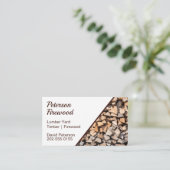 Carte De Visite Bois de bois d'oeuvre (Debout devant)