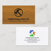 Carte De Visite Bois de bois gravé Votre nom Logo Carpenter (Devant / Derrière)