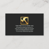 Carte De Visite Bois de bois Handyman Construction Icônes (Dos)