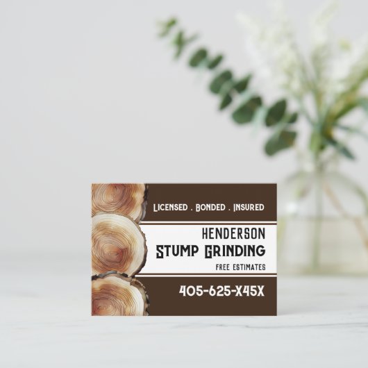 Carte De Visite Bois de broyage (Debout devant)