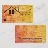 Carte De Visite Bois de charpenterie et de construction ca (Devant / Derrière)