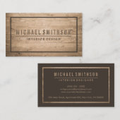 Carte De Visite Bois de charpentier professionnel (Devant / Derrière)