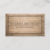 Carte De Visite Bois de charpentier professionnel (Devant)