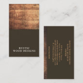 Carte De Visite Bois de charpentier rustique moderne (Devant / Derrière)
