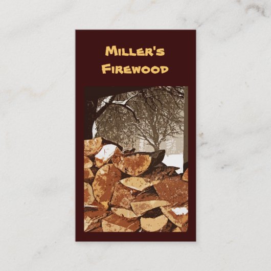 Carte De Visite Bois de chauffage (Devant)