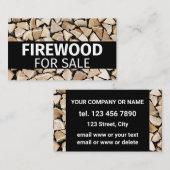 Carte De Visite Bois de chauffage à vendre Petite entreprise profe (Devant / Derrière)
