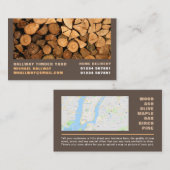 Carte De Visite Bois de chauffage, Bois de sciage/Bois/Jardin de b (Devant / Derrière)