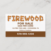 Carte De Visite Bois de chauffage professionnel à vendre sur mesur (Devant)