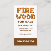 Carte De Visite Bois de chauffage professionnel à vendre sur mesur (Devant)