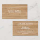 Carte De Visite Bois de chêne naturel (Devant / Derrière)