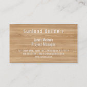 Carte De Visite Bois de chêne naturel (Dos)