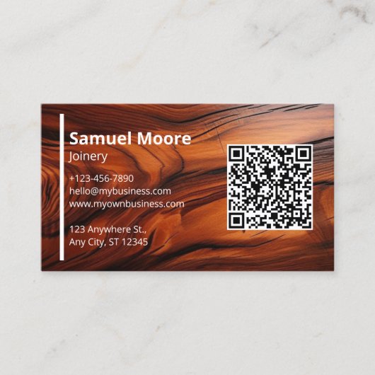 Carte De Visite Bois de Cocobolo (Devant)