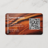 Carte De Visite Bois de Cocobolo moderne (Devant)