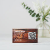 Carte De Visite Bois de cocobolo moderne professionnel (Debout devant)