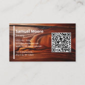Carte De Visite Bois de cocobolo moderne professionnel (Devant)