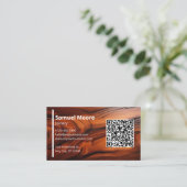 Carte De Visite Bois de Cocobolo pour la menuiserie (Debout devant)