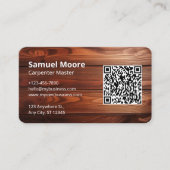 Carte De Visite Bois de conception maître de charpentier (Devant)