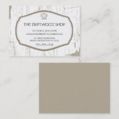 CARTE DE VISITE BOIS DE CONDUITE ET COQUILLE ÉCHAPPÉE (Devant / Derrière)