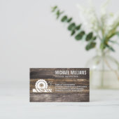 Carte De Visite Bois de coupe circulaire de scie | Menuiserie du c (Debout devant)