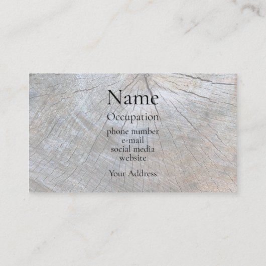 Carte De Visite Bois de grange à grain rustique (Dos)