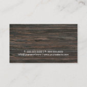 Carte De Visite Bois de logo d'or de restauration de boulangerie (Dos)