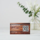 Carte De Visite Bois de menuiserie (Debout devant)