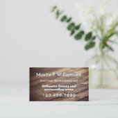 Carte De Visite Bois de menuiserie (Debout devant)