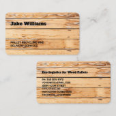 Carte De Visite Bois de palette (Devant / Derrière)