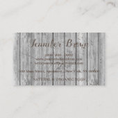 Carte De Visite Bois de poulet argenté Élevage d'oeufs bio rustiqu (Dos)