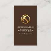 Carte De Visite Bois de réparation de maison élégant (Dos)