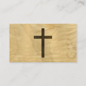 Carte De Visite Bois de rose en bois croisé chrétien de base (Dos)