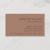 Carte De Visite Bois de rose moderne et tendance (Dos)