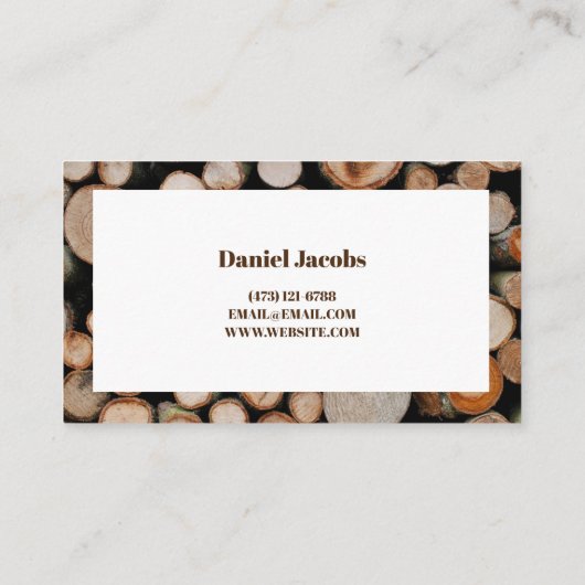 Carte De Visite Bois de sciage (Dos)