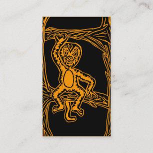 Carte De Visite bois de singe orange
