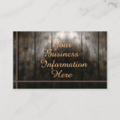 Carte De Visite Bois de tonnerre, bottes et Casquette de cowboy su (Dos)