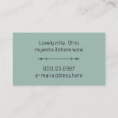 Carte De Visite Bois déchiqueté brisé Moderne à deux côtés (Dos)