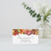 Carte De Visite Bois Design Nourriture Végétale Chef Restauration (Debout devant)